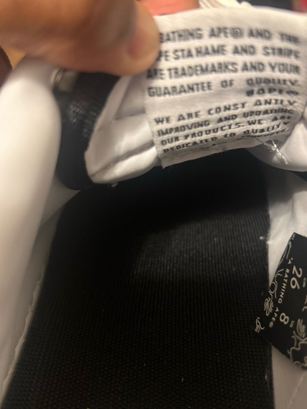 Bape Black and White Men's Sneakers
